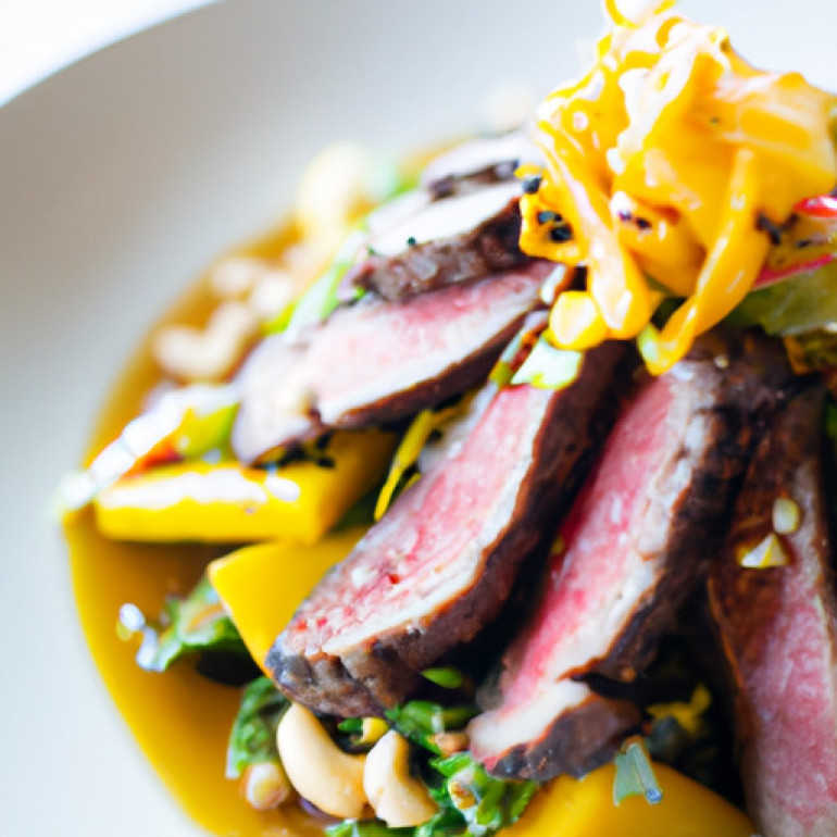 Savory Flank Steak with Tropical Mango Salad: A Flavorful Fusion!