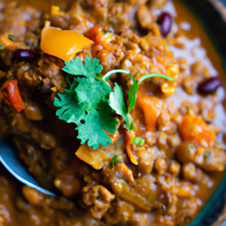 Deliciously Spooky Slow Cooker Lentil Turkey Chili