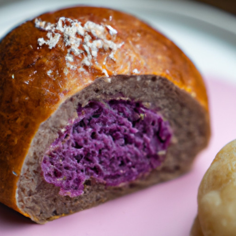 Vibrant Purple Sweet Potato Buns with Whole Wheat Flour