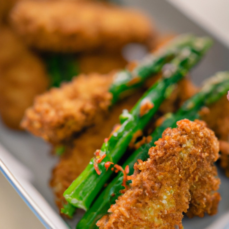 Delicious Air-Fried Asparagus Bites: A Crispy Veggie Snack!