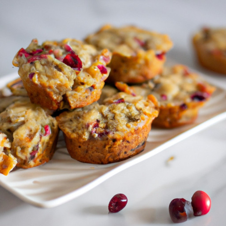 Irresistible Nutty Banana Cranberry Muffins