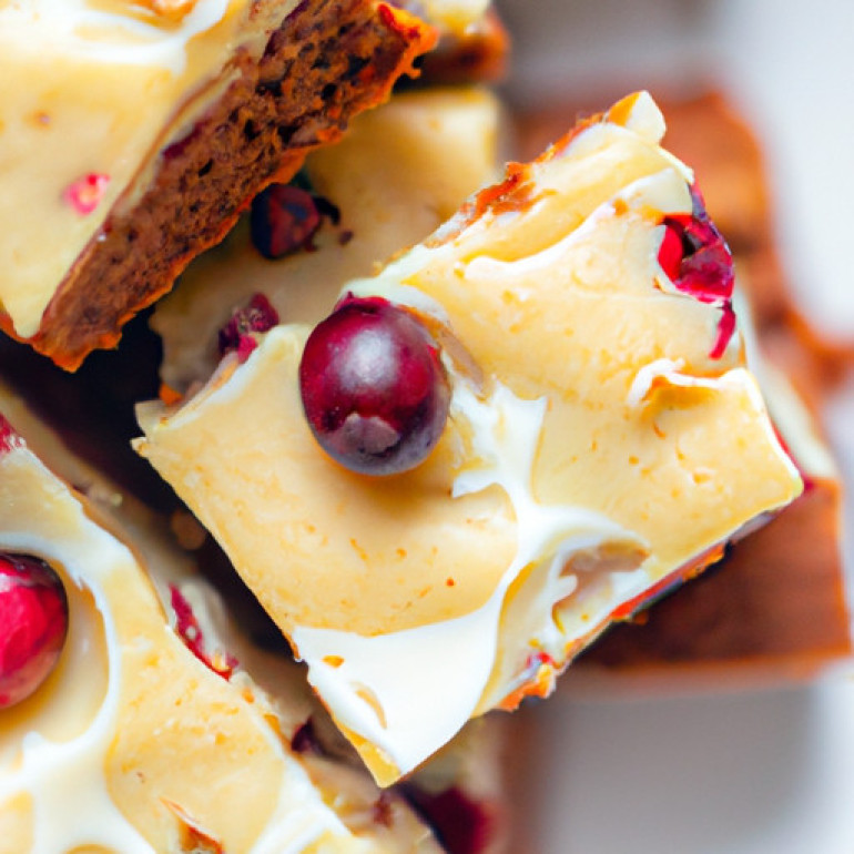 Delicious White Chocolate Cranberry Blonde Brownies