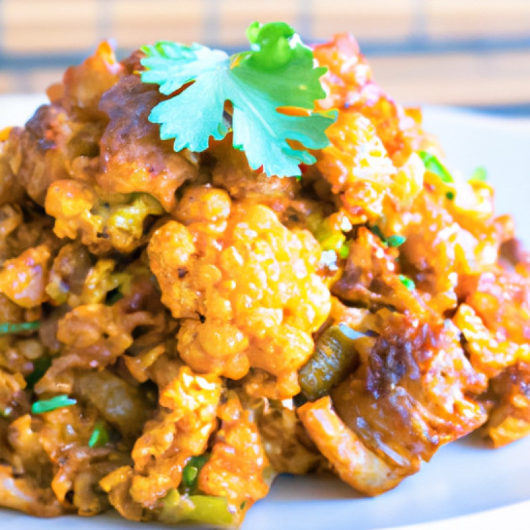 Savory Spiced Cauliflower Stir-Fry with Pork - A Flavorful Twist!