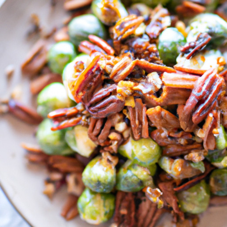 Savory Pancetta Brussels Sprouts with Sweet Pecans Recipe