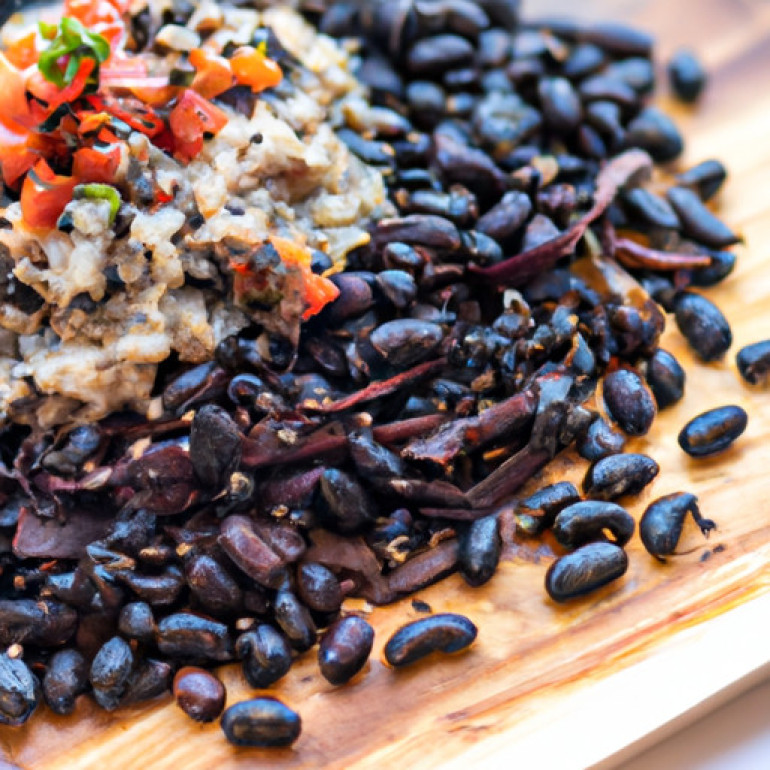 Sizzling Fusion Black Beans: A zesty vegetarian delight!