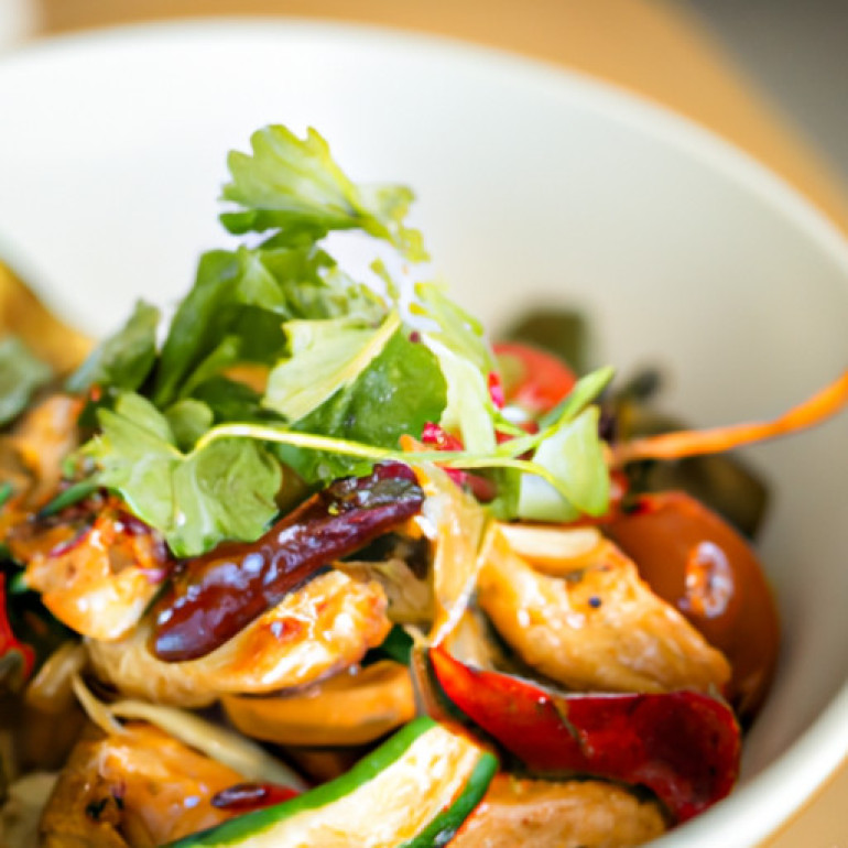 Exotic Chicken Fusion: A Harmony of Mexican and Thai Flavors