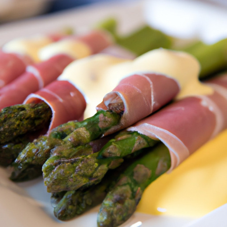 Savory Ham and Asparagus Delight with Zesty Hollandaise Drizzle
