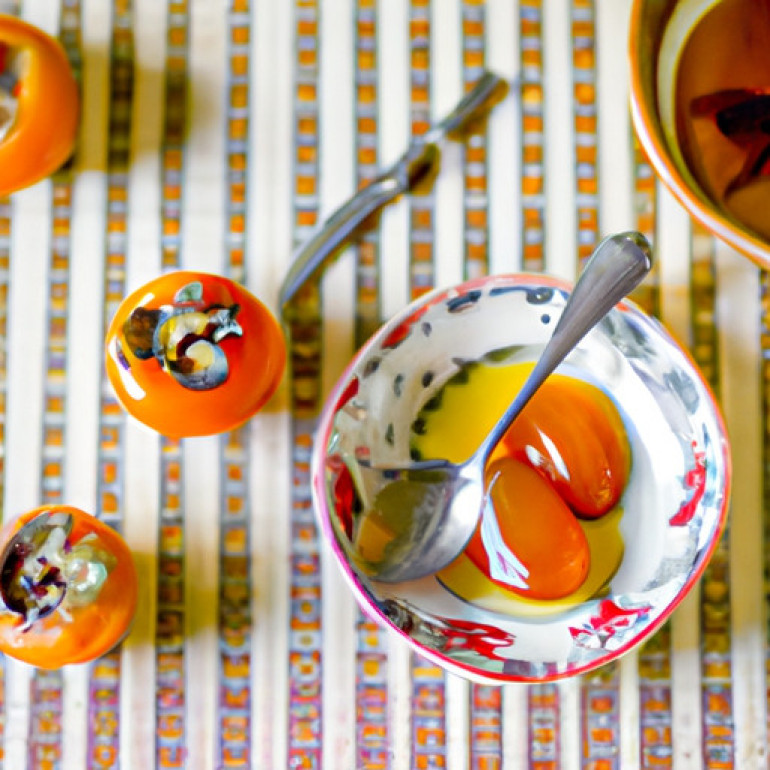 Delicious Spiced Fruit Medley: Ginger Apple Persimmon Blend