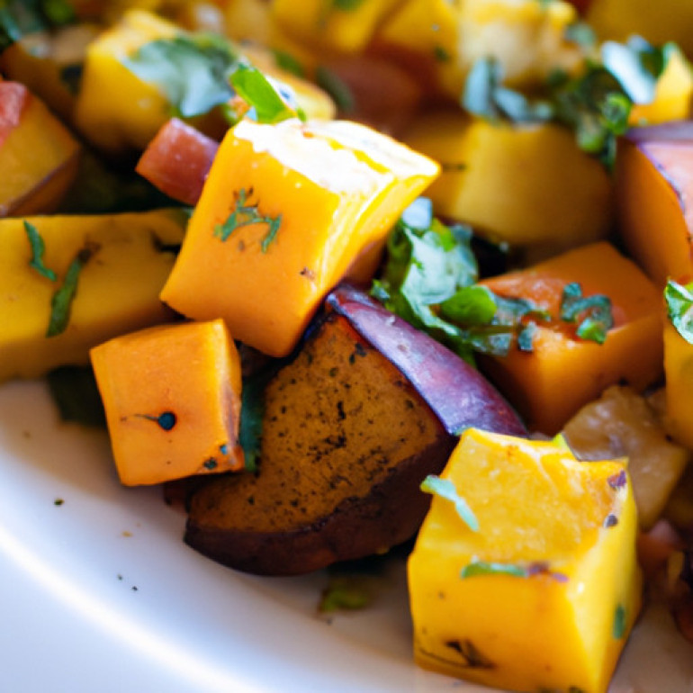 Delicious Roasted Sweet Potato and Mango Salad Recipe
