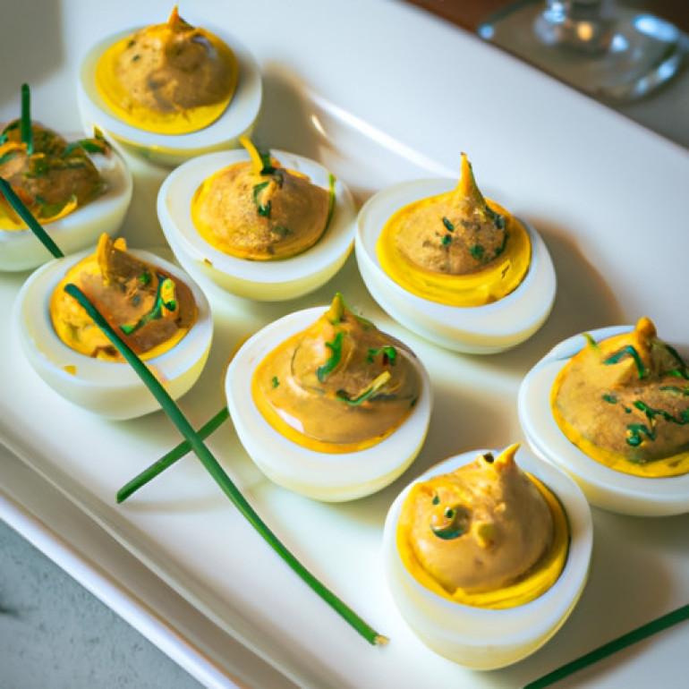 Irresistible Tarragon Honey Mustard Deviled Eggs Recipe