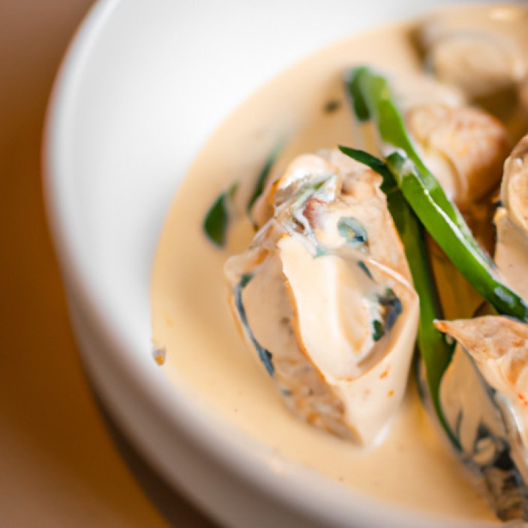 Savory Creamy Chicken with Fresh Fiddleheads - A Delectable Dish
