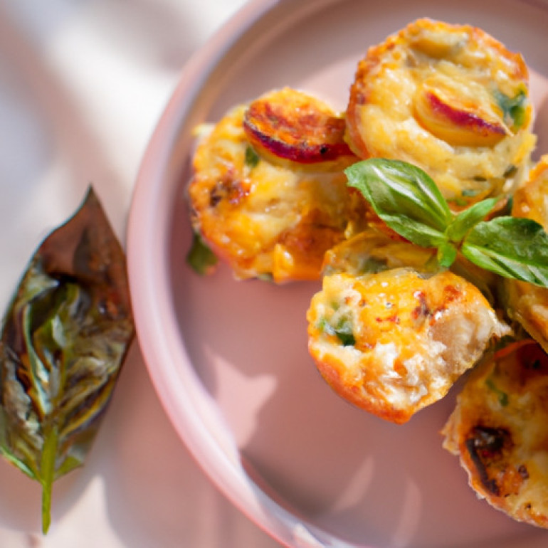 Delightful Peach, Basil, and Cheddar Muffins for a Taste of Summer