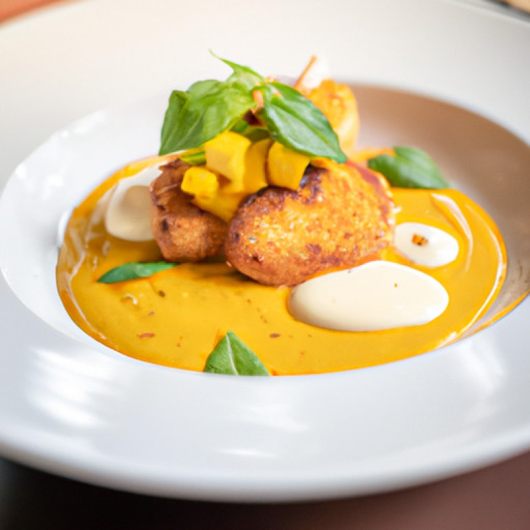 Savory Chicken Schnitzel with Irresistible Mango Cream Drizzle