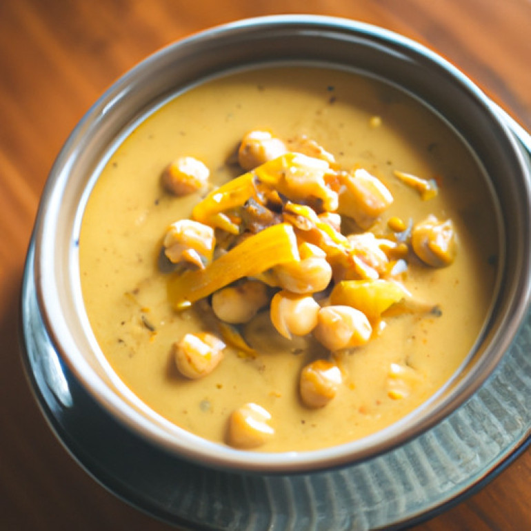 Savory Curried Potato & Chickpea Soup Recipe