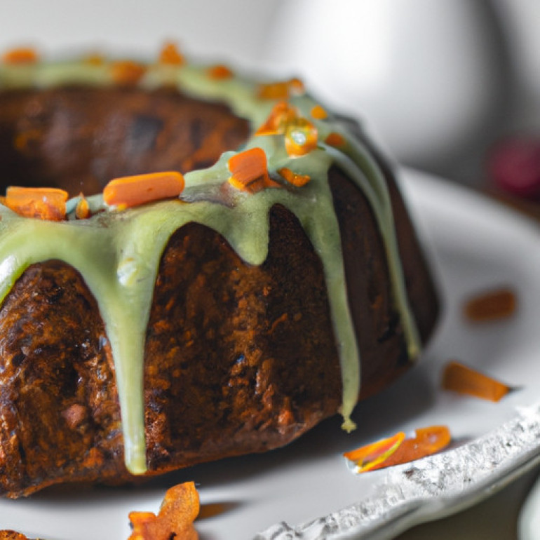 Savory Carrot Bundt Cake with Zesty Orange Bourbon Drizzle