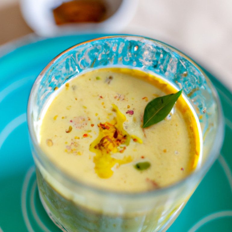 Delicious Mango Mint Lassi Infused with Exotic Indian Flavors