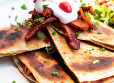 Sizzling Bacon Quesadillas with a BBQ Twist