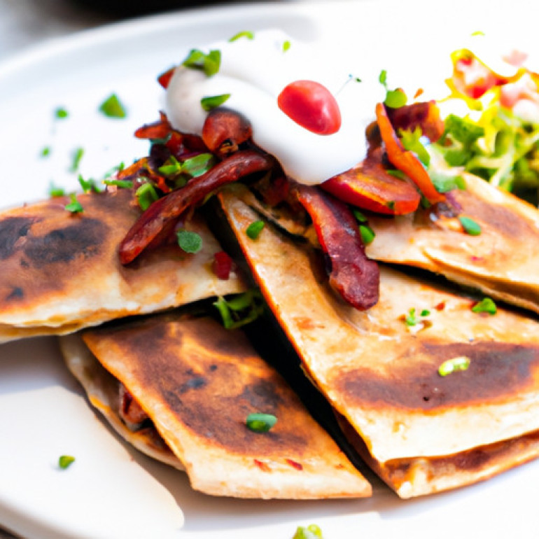 Sizzling Bacon Quesadillas with a BBQ Twist