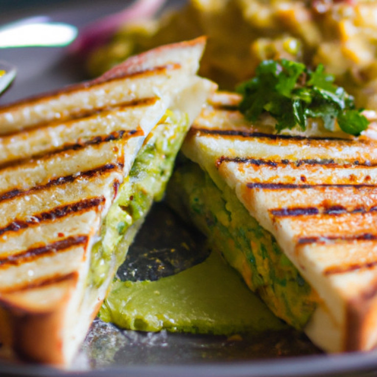 Ultimate Tex-Mex Grilled Cheese with Creamy Guacamole