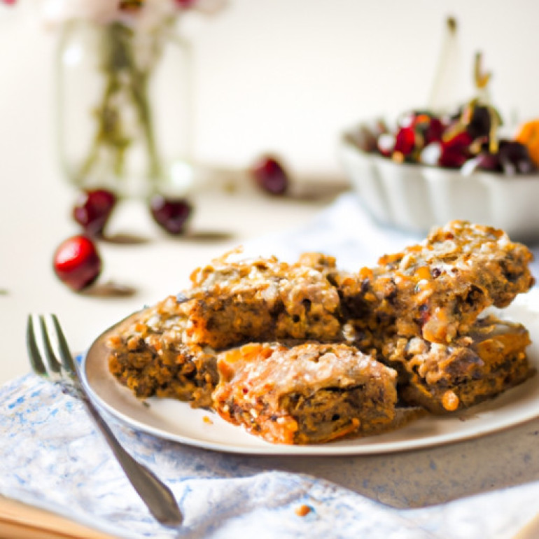 Delicious Oatmeal Crumble Bars with Apricot and Cherry Twist