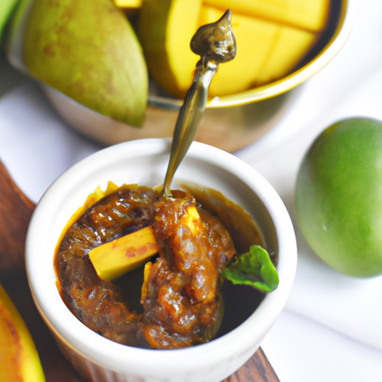 Savory Roasted Pear and Mango Chutney Recipe