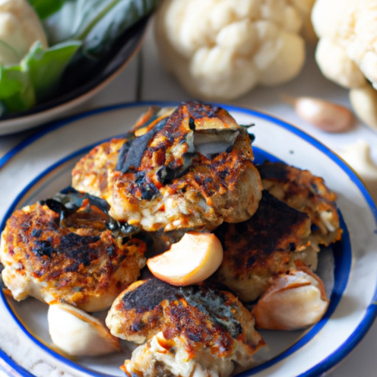 Savory Air Fryer Black Garlic Cauliflower Patties Recipe