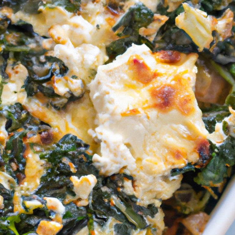 Delicious Spinach and Feta Casserole in the Air Fryer