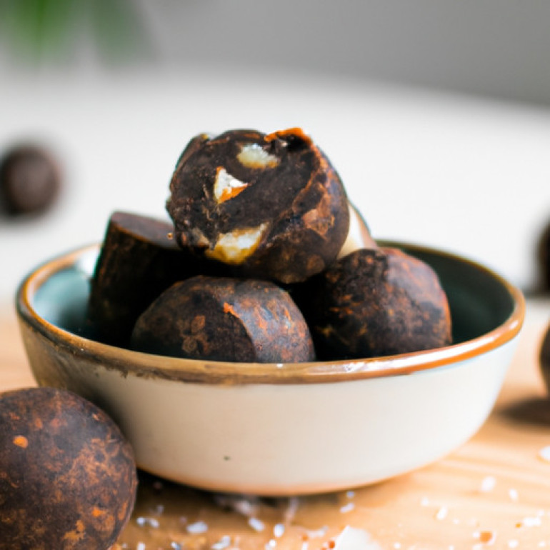 Savory Chocolate Protein Bites with a Twist of Black Garlic