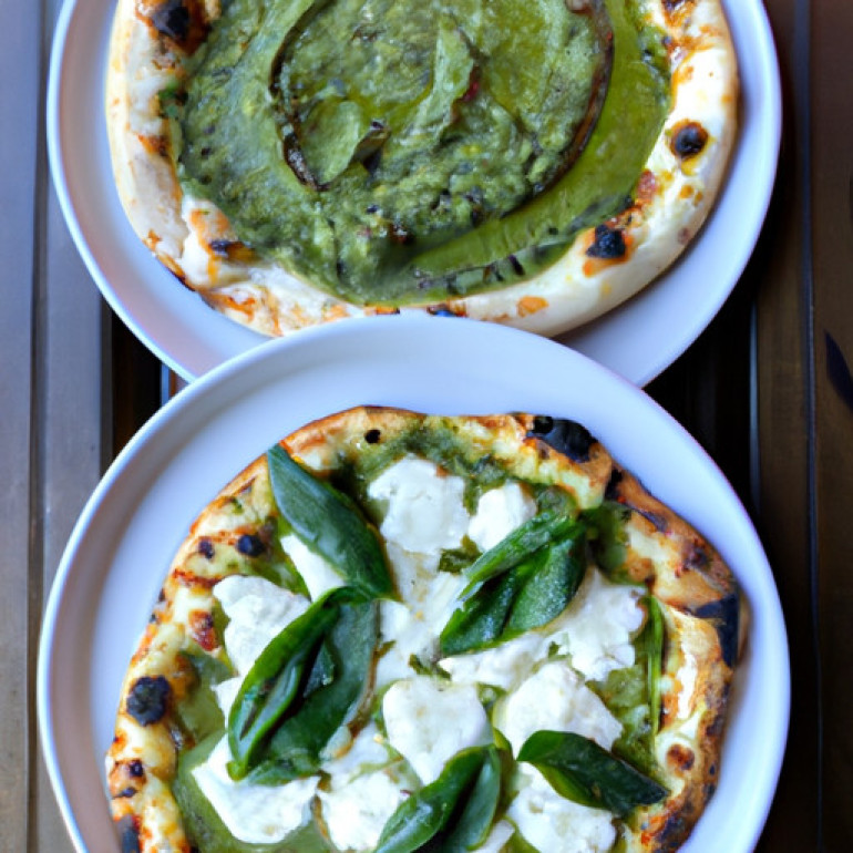 Ultimate 3-Cheese Naan Pizza with Basil Pesto Twist
