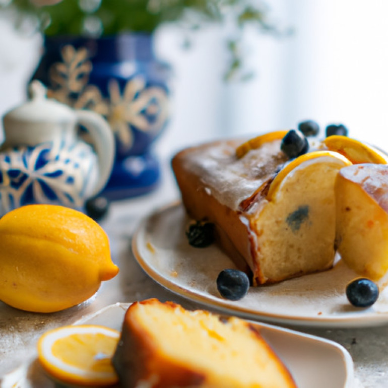 Luscious Lemon Blueberry Ricotta Pound Cake Recipe