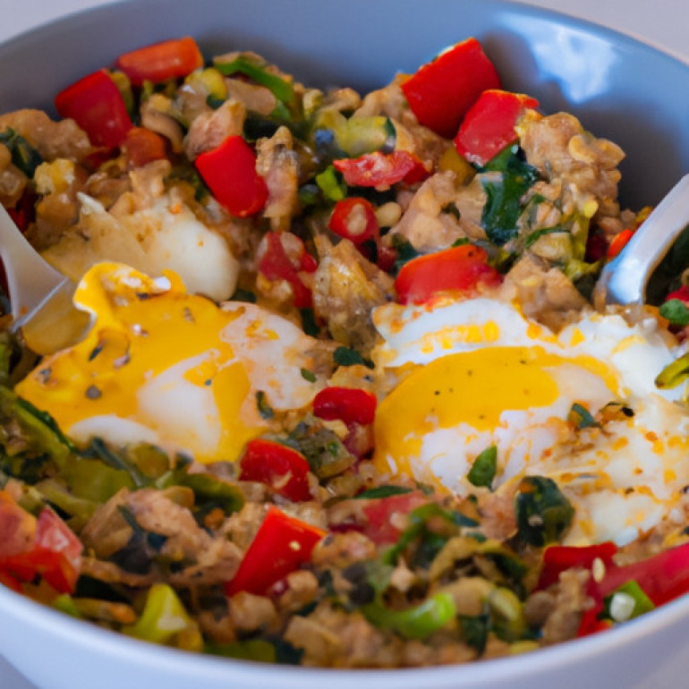 Savory Veggie and Egg Sauté: A Delicious Low-Carb Delight