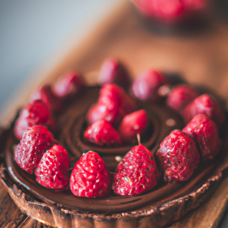 Decadent Triple Chocolate Raspberry Tart Recipe