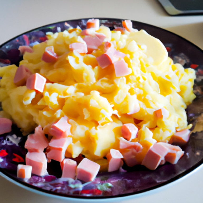 Savory Cheesy Mashed Potatoes & Ham Cubes: A Comfort Food Classic