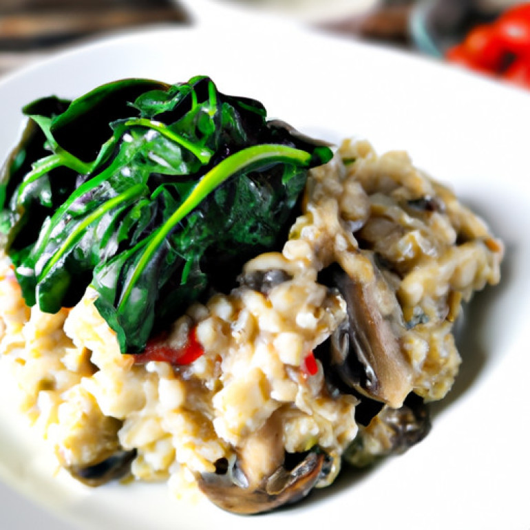 Creamy Spinach Mushroom Tomato Keto Risotto- A Delicious Low-Carb Twist