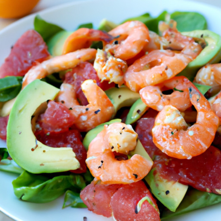 Savor the Perfect Trio: Shrimp, Avocado, and Grapefruit Medley