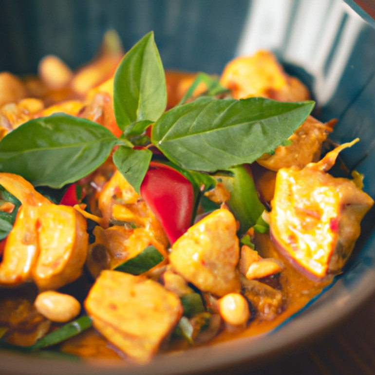 Delicious Chicken Peanut Curry with Basil: A Flavorful Twist