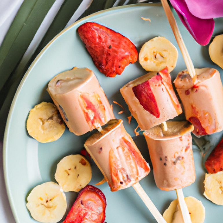 Delicious Strawberry Banana Tahini Pops - A Flavorful Frozen Treat
