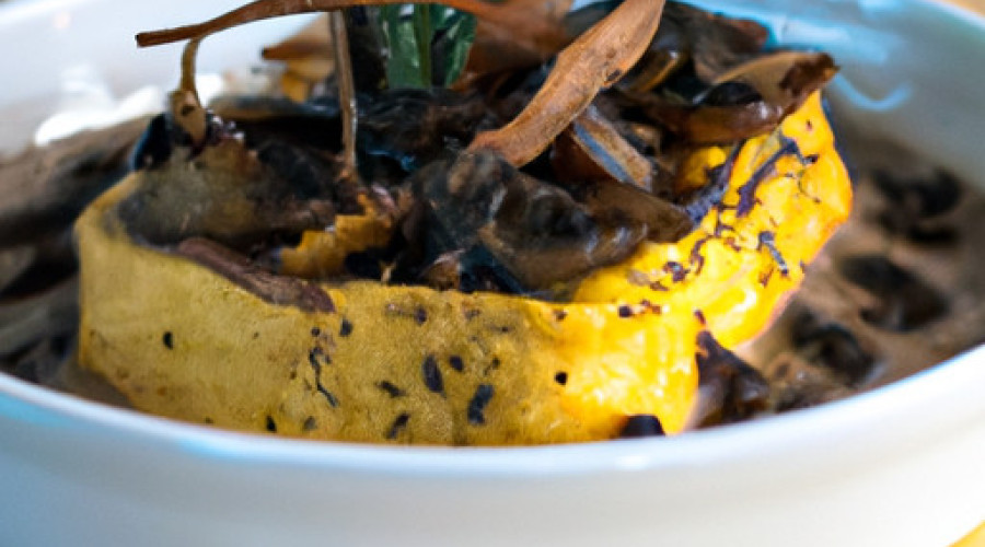 Delicious Baked Polenta with Savory Balsamic Mushrooms