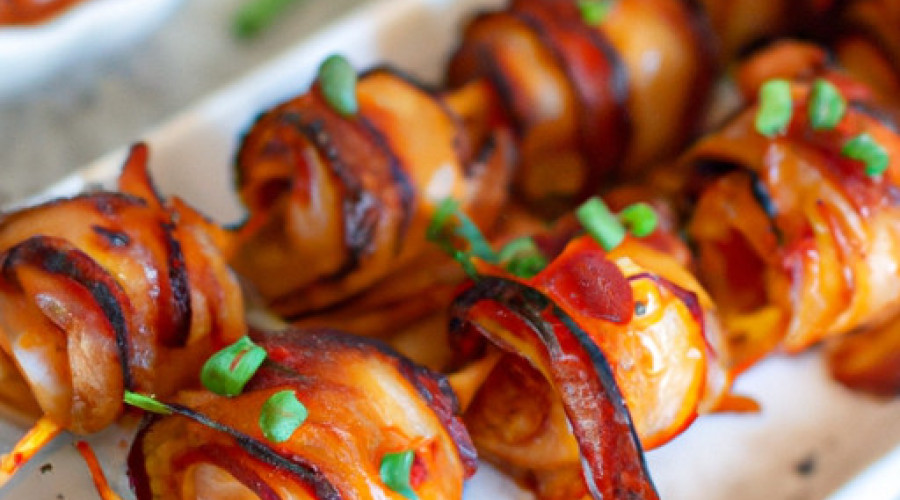 Savory Bacon-Wrapped Scallops with Zesty Mayo in the Air Fryer