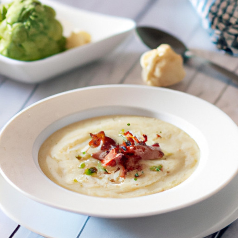 Savory Cauliflower Soup with Bacon Garnish: A Flavorful Twist