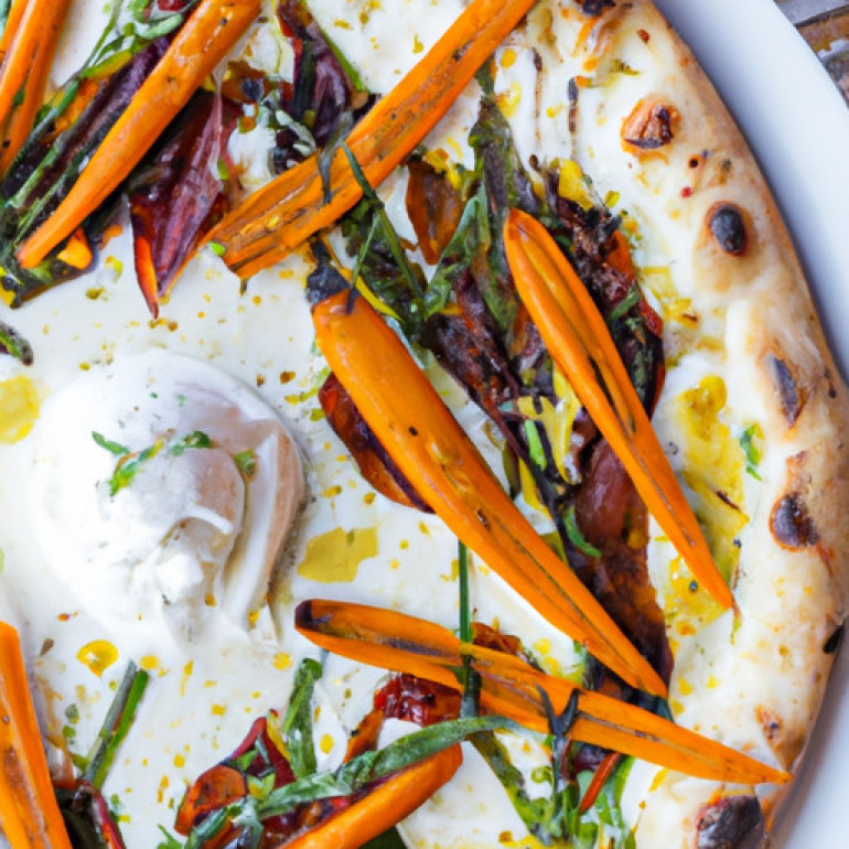 Savory Honey-Infused Carrot & Goat Cheese Pizza Recipe