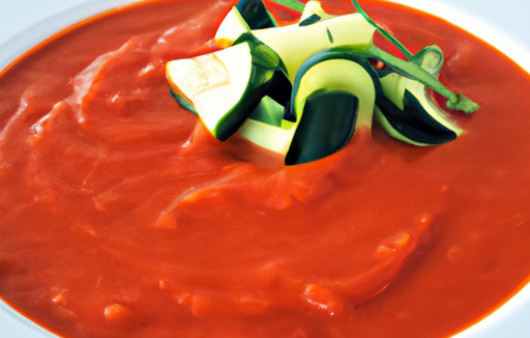 Chilled Tomato and Cucumber Gazpacho Recipe