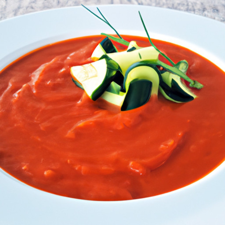 Chilled Tomato and Cucumber Gazpacho Recipe
