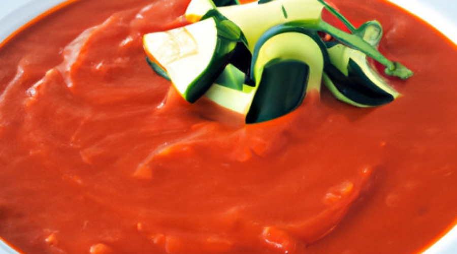 Chilled Tomato and Cucumber Gazpacho Recipe