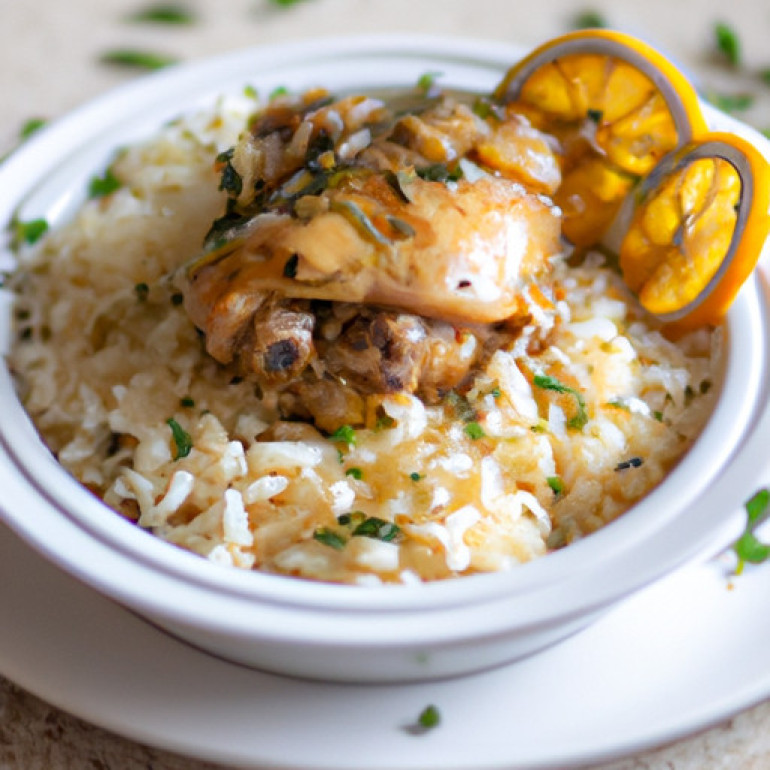 Lemony Garlic Chicken Thighs and Rice in the Instant Pot - Quick and Flavorful Recipe