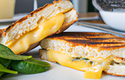 Ultimate Three-Cheese Basil Grilled Cheese: Savory Flavor Explosion!