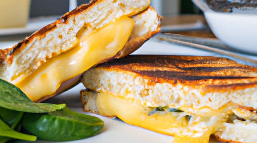 Ultimate Three-Cheese Basil Grilled Cheese: Savory Flavor Explosion!