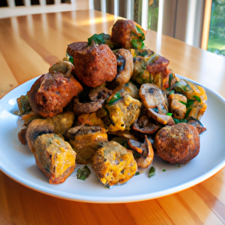 Ultimate Savory Sausage and Mushroom Tater Tot Stuffing Recipe