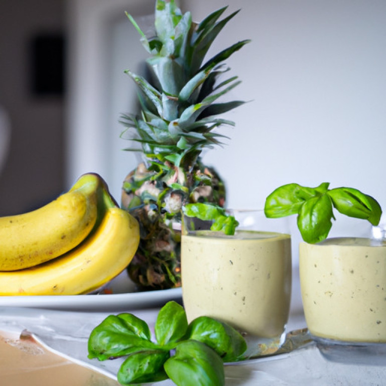 Refreshing Pineapple Basil Smoothie Recipe