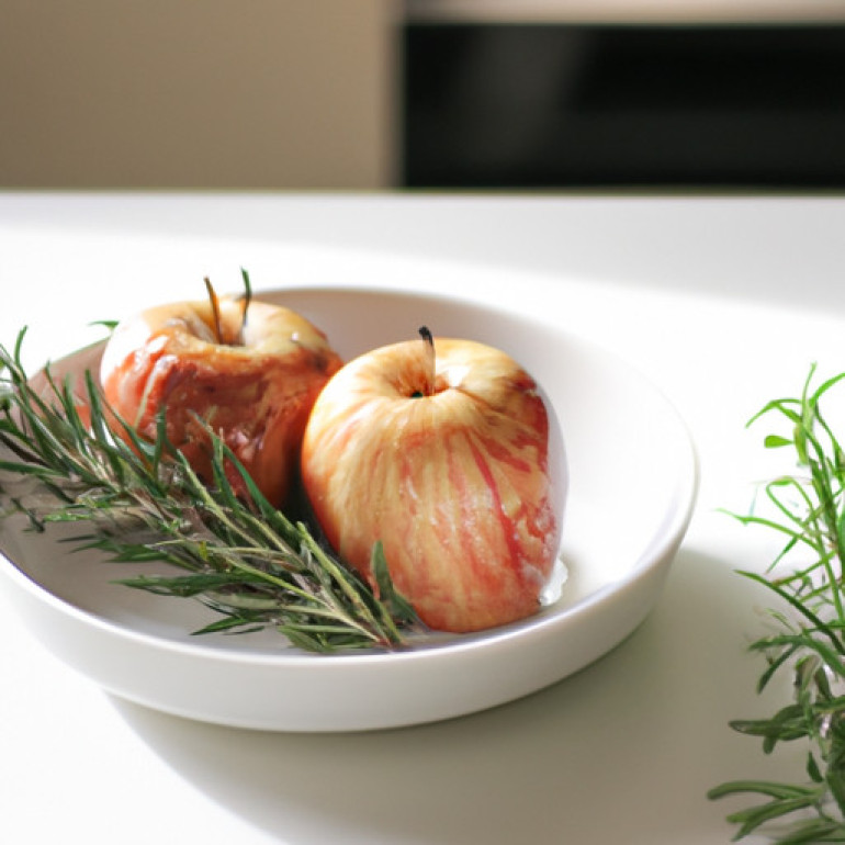 Quick and Easy Rosemary Infused Microwaved Apples